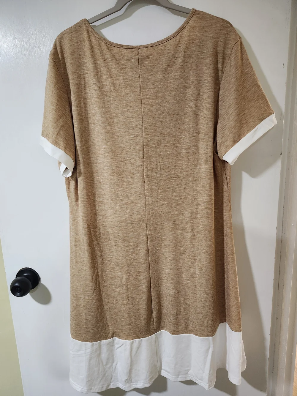 Beige Zip-Detail Dress